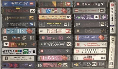 Lot 291 - ROCK & POP - VIDEO 8 VIDEOCASSETTE COLLECTION