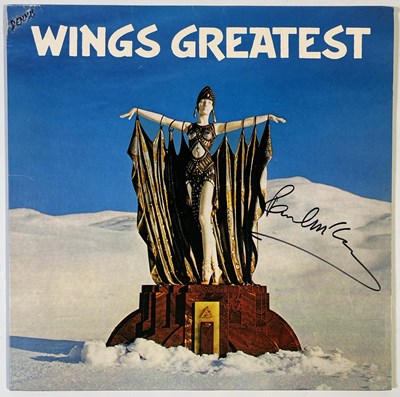 Lot 445 - THE BEATLES - PAUL MCCARTNEY SIGNED COPY OF WINGS - GREATEST.