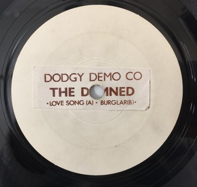 Lot 304 - THE DAMNED - LOVE SONG/ BURGLAR 7" PROMO (SIGNED BROWN LABELS - SGS 105)