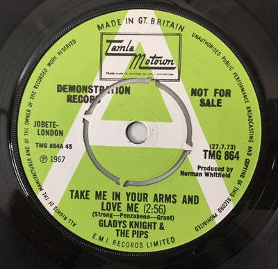 Lot 310 - GLADY'S KNIGHT & THE PIPS - TAKE ME IN YOUR ARMS AND LOVE ME 7" (UK DEMO - TAMLA MOTOWN - TMG 864)