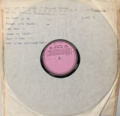 Lot 315 - THE ROLLING STONES - COMPILATION LP TEST PRESSING (ZAL 12998/9 P-1W)