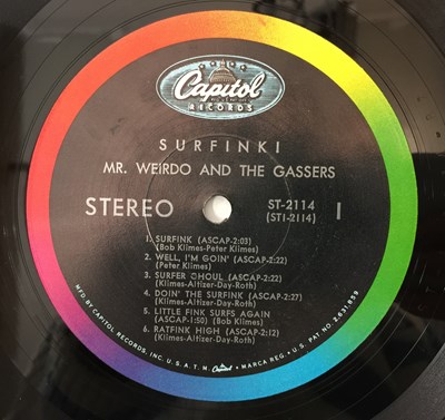 Lot 319 - MR WEIRDO AND THE GASSERS - SURFINK LP + 7" (US SURF - CAPITOL - ST-2114)