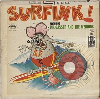 Lot 319 - MR WEIRDO AND THE GASSERS - SURFINK LP + 7" (US SURF - CAPITOL - ST-2114)