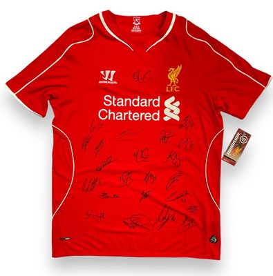 Lot 409 - FOOTBALL MEMORABILIA - LIVERPOOL - 2014/15 MULTI SIGNED HOME SHIRT.