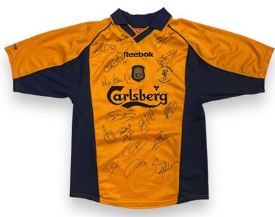 Lot 410 - FOOTBALL MEMORABILIA - LIVERPOOL FC - MULTI SIGNED 2001 SHIRT.