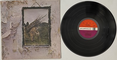 Lot 211 - LED ZEPPELIN - 'IV' LP (ORIGINAL UK INVERTED FEATHER/STICKERED - ATLANTIC 2401012)