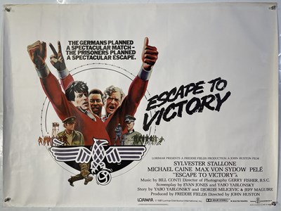 Lot 222 - ESCAPE TO VICTORY (1981)- ORIGINAL UK QUAD POSTER.