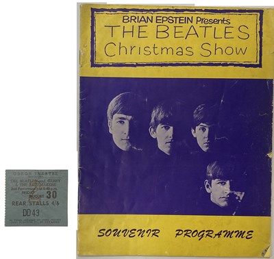 Lot 149 - BEATLES CHRISTMAS SHOW PROGRAMME AND TICKET. 