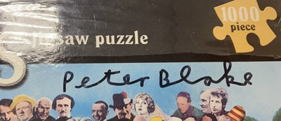 Lot 152 - PETER BLAKE SIGNED CARD AND JIGSAW.