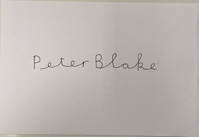 Lot 152 - PETER BLAKE SIGNED CARD AND JIGSAW.