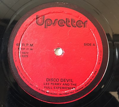 Lot 249 - LEE PERRY & THE FULL EXPERIENCES - DISCO DEVIL 12'' (ORIGINAL JAMAICAN RED PRINTED SLEEVE - UPSETTER RECORDS 931)