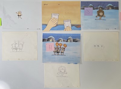 Lot 77 - JOHNNY HART - BC - ORIGINAL HAND DRAWN ANIMATION CELS.