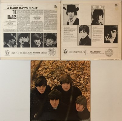 Lot 74 - THE BEATLES - A HARD DAY'S NIGHT/BEATLES FOR SALE/HELP - UK ORIGINAL MONO COPIES