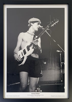 Lot 556 - PUNK INTEREST - THE DAMNED - CAPTAIN SENSIBLE ONSTAGE, 1982.