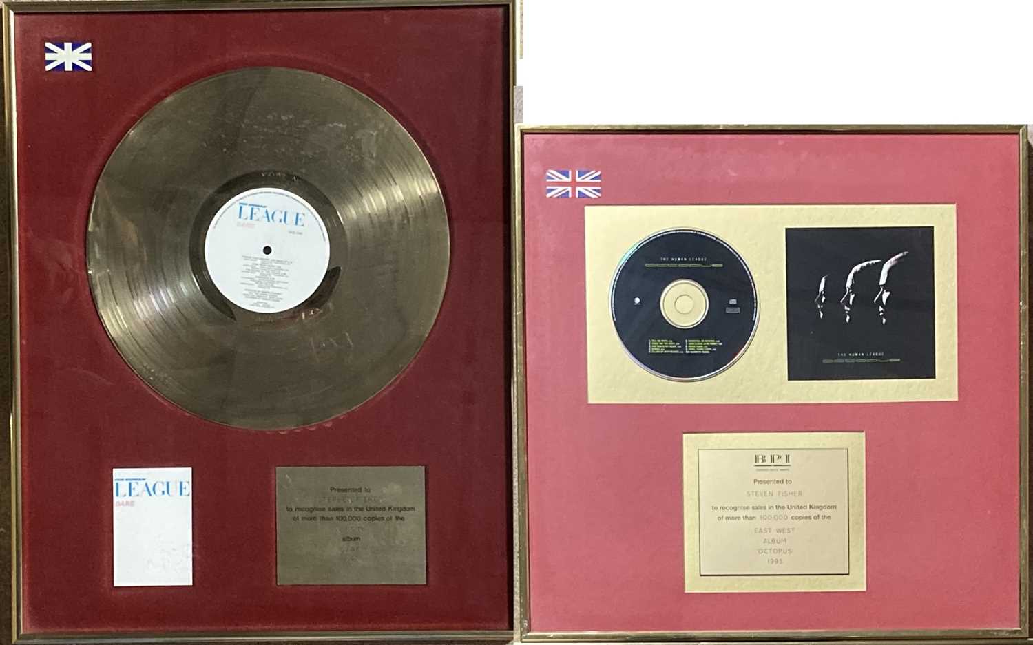 Lot 265 - THE HUMAN LEAGUE GOLD DISC AWARDS AND SIGNED