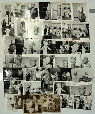 Lot 332 - ADVENTURES OF RUPERT BEAR - LARGE COLLECTION OF PRESS PHOTOGRAPHS.