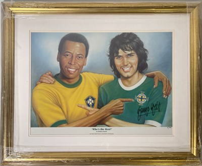 Lot 416 - GEORGE BEST - SIGNED LIMITED EDITION PRINT.