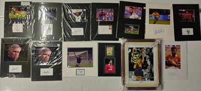 Lot 420 - FOOTBALL MEMORABILIA - LEGENDS SIGNED ITEMS.