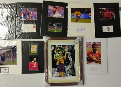 Lot 420 - FOOTBALL MEMORABILIA - LEGENDS SIGNED ITEMS.