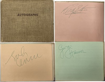 Lot 172 - AUTOGRAPH BOOK WITH BEATLES SIGNATURES.