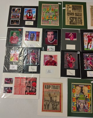 Lot 421 - FOOTBALL MEMORABILIA - LIVERPOOL FOOTBALL CLUB - SIGNED ITEMS AND DISPLAYS.