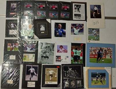 Lot 429 - FOOTBALL MEMORABILIA - ENGLAND PLAYERS - SIGNED DISPLAYS.