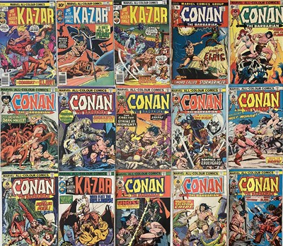 Lot 129 - KA-ZAR & CONAN THE BARBARIAN MARVEL COMICS.