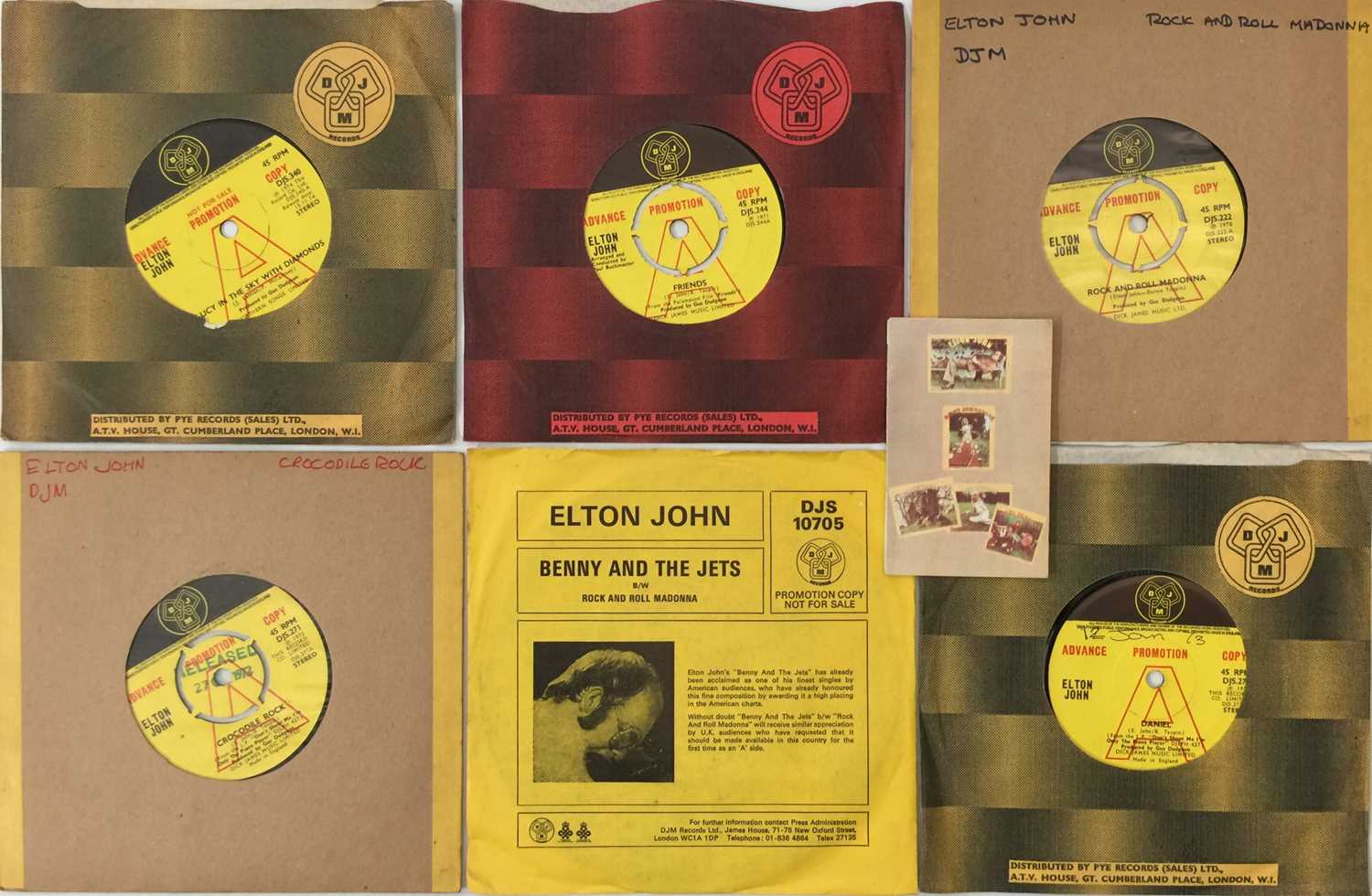 Lot 13 ELTON JOHN 7" PROMOS PACK (INC DJM MINI