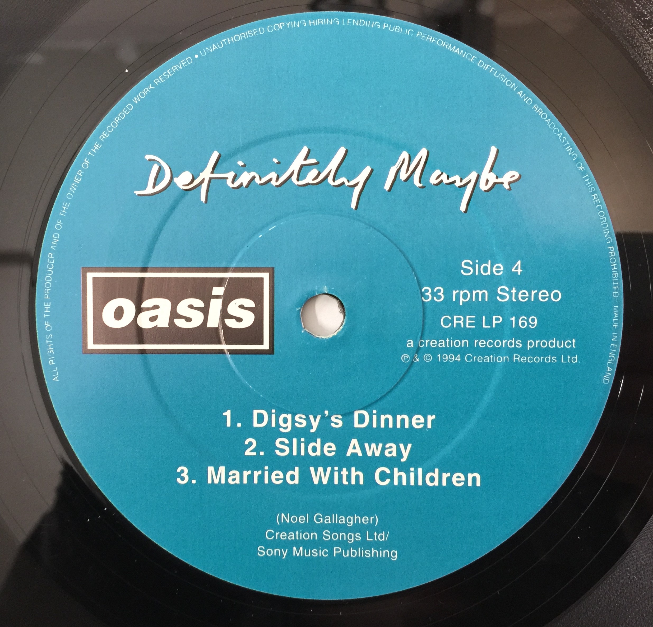 Lot 21 - OASIS - DEFINITELY MAYBE LP (ORIGINAL UK COPY