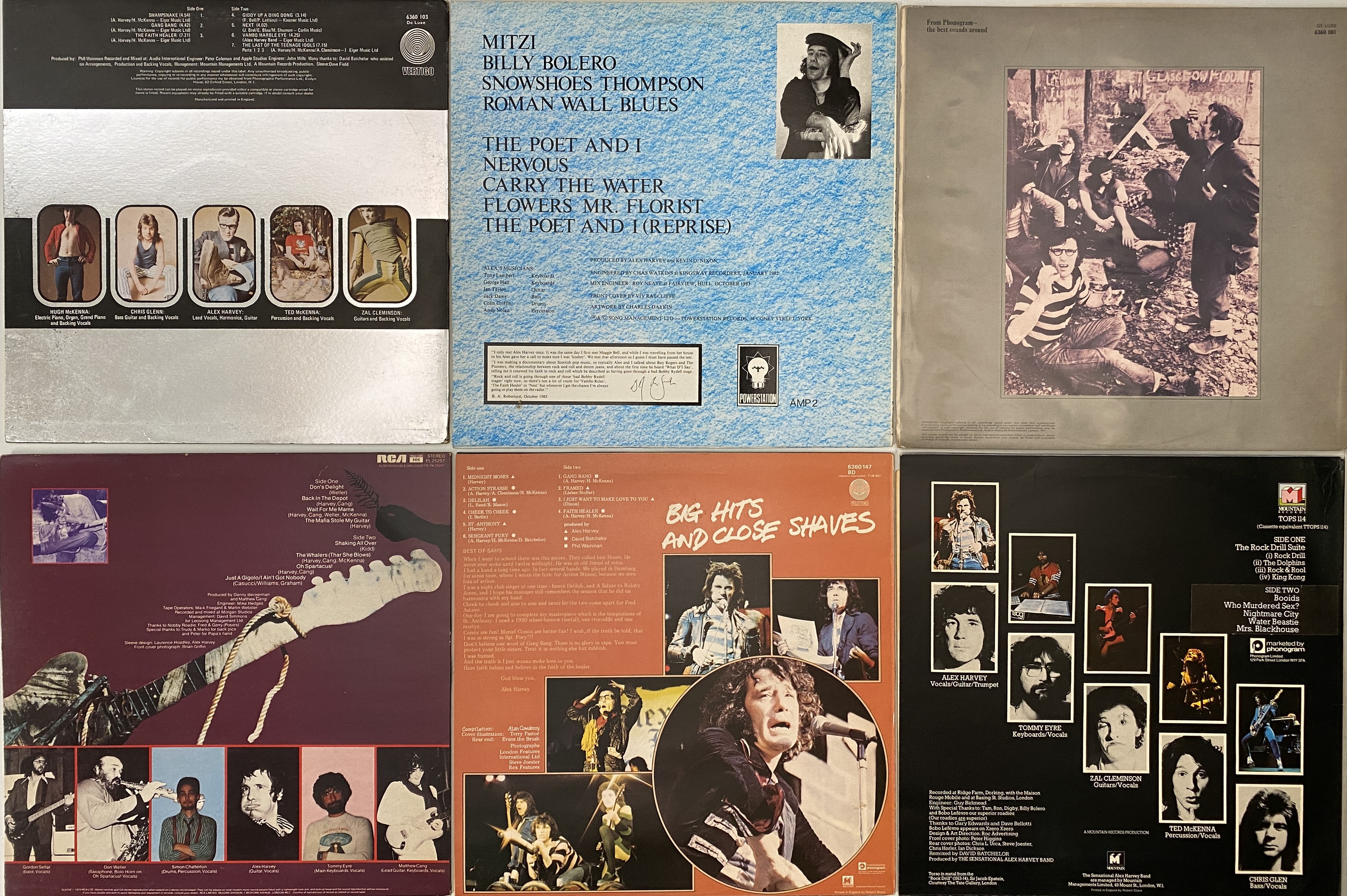 Lot 42 - THE SENSATIONAL ALEX HARVEY BAND - LP PACK