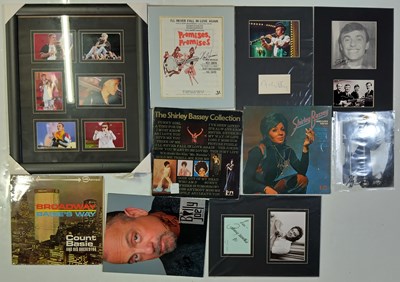 Lot 281 - SIGNED MUSIC MEMORABILIA INC SHIRLEY BASSEY / COUNT BASIE.