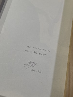 Lot 378 - THE BEATLES INTEREST - JOHN LENNON - A PAIR OF ORIGINAL WORKS ON CANVAS BY PHIL BOWER.