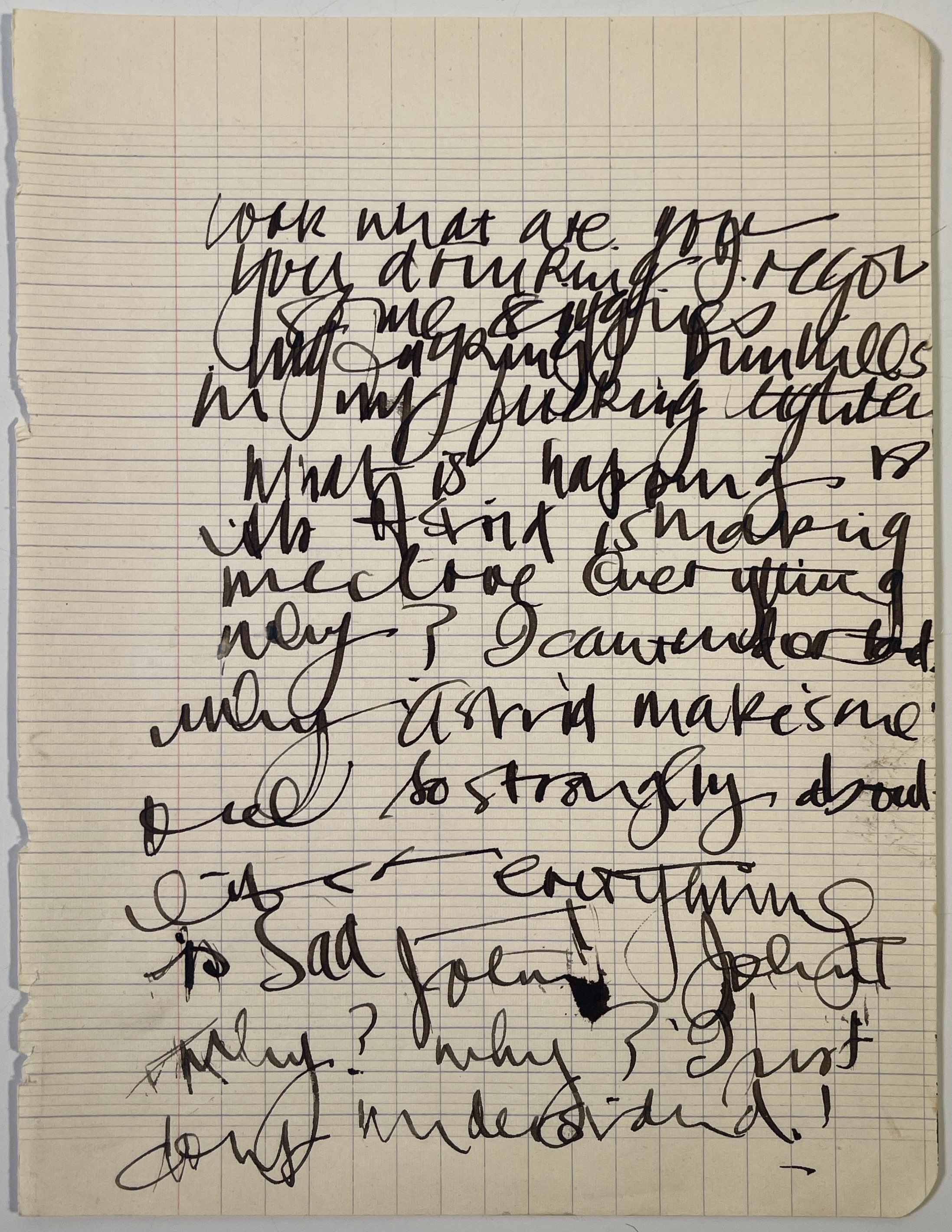 Lot 249 - THE BEATLES - A POEM/NOTE HANDWRITTEN BY