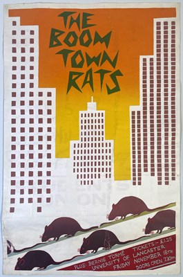 Lot 2 - THE BOOMTOWN RATS - ORIGINAL 1977 LANCASTER UNIVERSITY CONCERT POSTER.