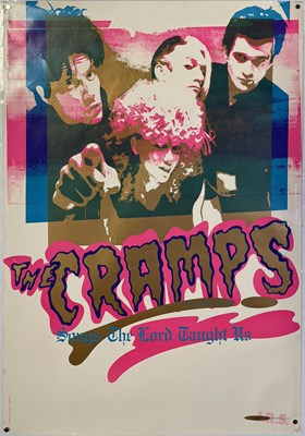 Lot 3 - THE CRAMPS - ORIGINAL US 'SONGS THE LORD TAUGHT US' PROMOTIONAL POSTER.