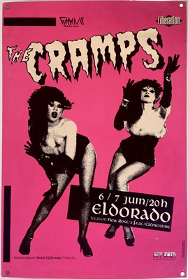 Lot 4 - THE CRAMPS - ORIGINAL 1983 CONCERT POSTER.