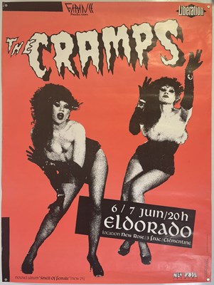 Lot 175 - THE CRAMPS - ORIGINAL 1984 FRENCH CONCERT POSTER.