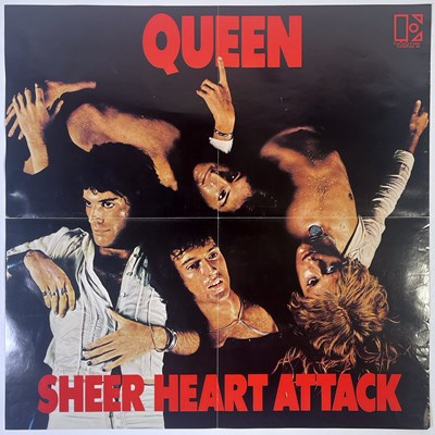 Lot 7 - QUEEN - AN ORIGINAL 1974 ELEKTRA PROMOTIONAL POSTER FOR 'SHEER HEART ATTACK'.