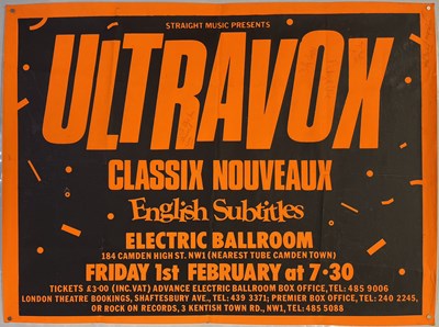 Lot 9 - ULTRAVOX - A SIGNED ORIGINAL 1980 CONCERT POSTER.