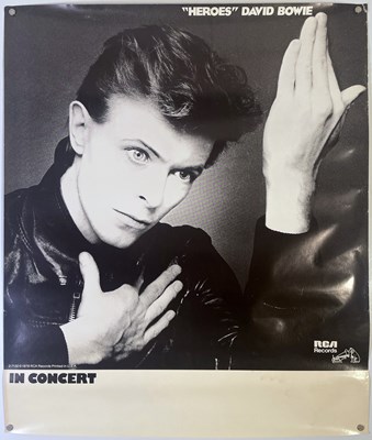 Lot 11 - DAVID BOWIE - ORIGINAL HEROES RCA PROMOTIONAL/CONCERT POSTER.