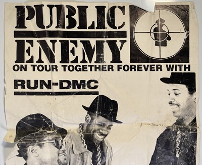 Lot 303 - PUBLIC ENEMY / RUN DMC - ORIGINAL 1987 TOUR POSTER.