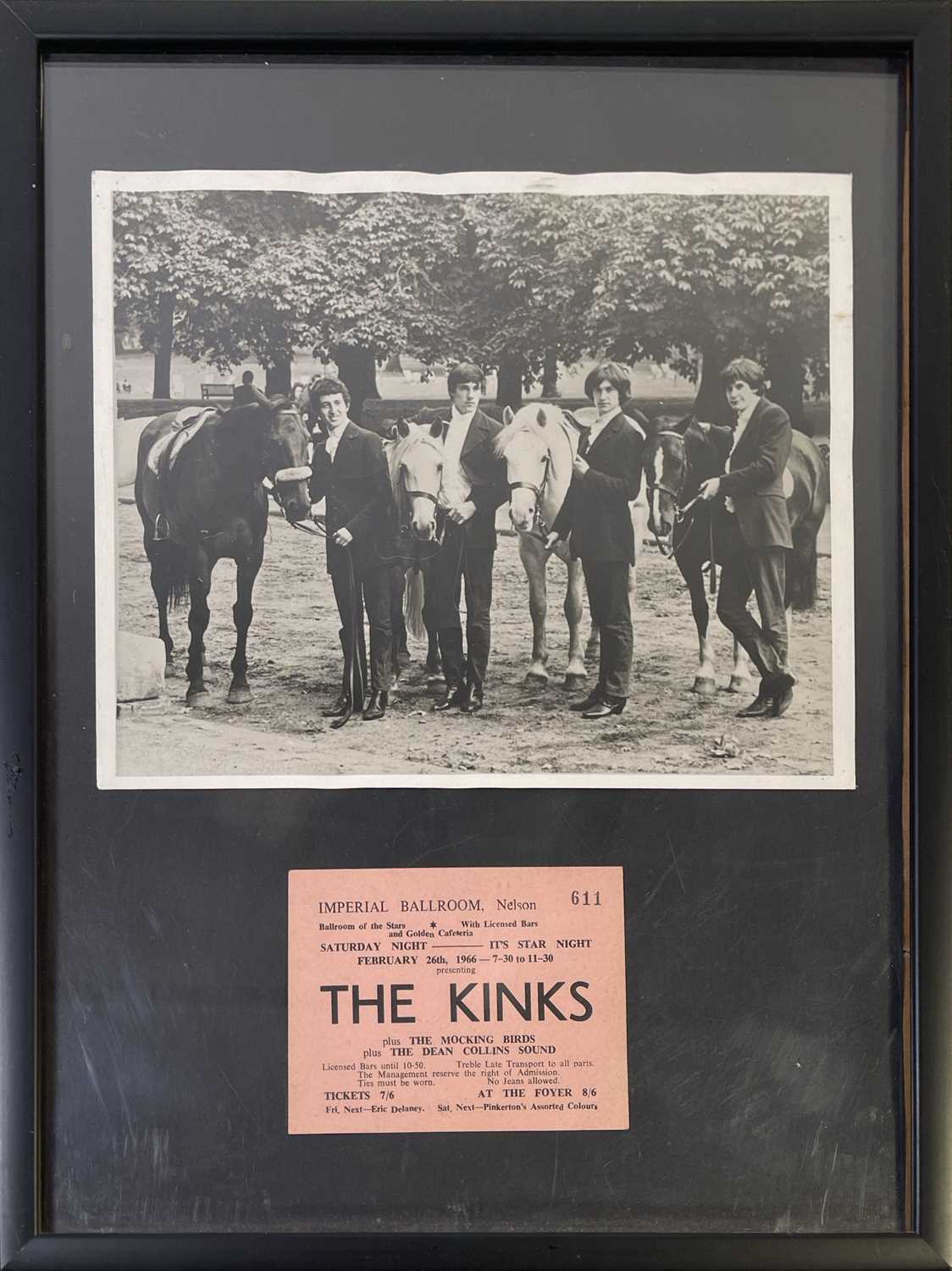 Lot 119 - THE KINKS - 1966 IMPERIAL BALLROOM NELSON TICKET STUB.