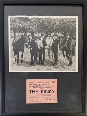 Lot 119 - THE KINKS - 1966 IMPERIAL BALLROOM NELSON TICKET STUB.