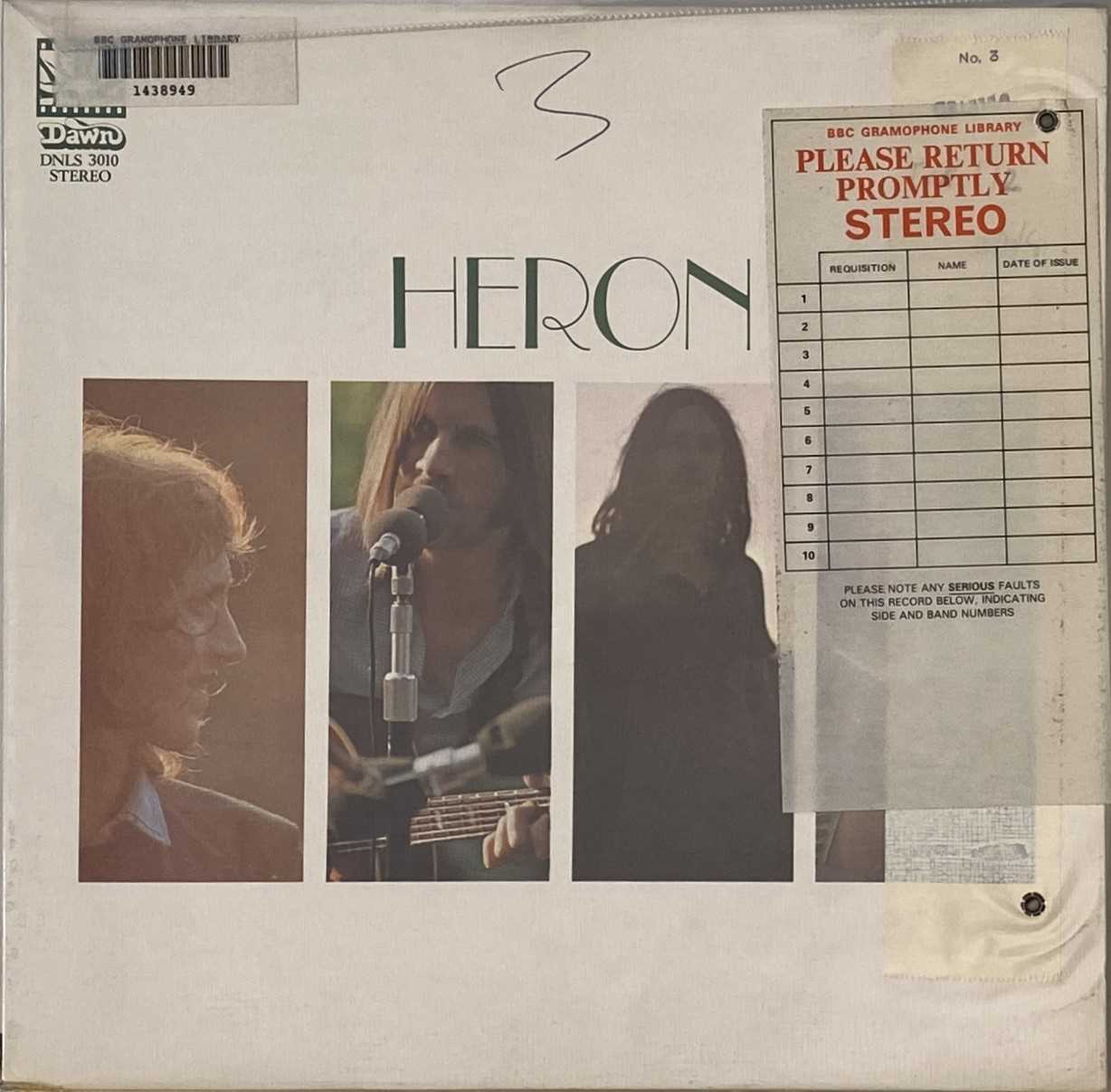 Lot 63 - HERON - HERON LP (ORIGINAL UK COPY - DAWN DNLS 3010)