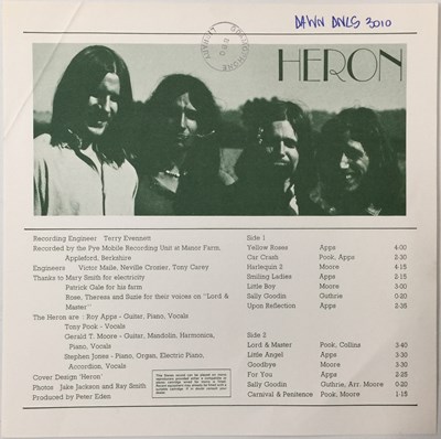 Lot 63 - HERON - HERON LP (ORIGINAL UK COPY - DAWN DNLS 3010)