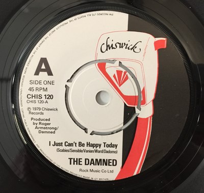 Lot 134 - THE DAMNED - I JUST CAN'T BE HAPPY DJ EDIT 7" (UK PUNK - CHISWICK - LABEL MISPRING - CHIS 120)