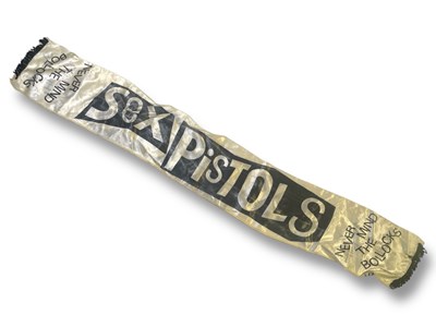 Lot 558 - THE SEX PISTOLS - C 1970S SILK SCARF.