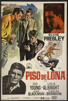 Lot 346 - ELVIS PRESLEY - ORIGINAL SPANISH LANGUAGE POSTER FOR 'KID GALAHAD' (1962).