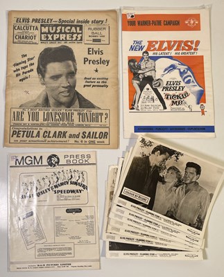 Lot 355 - ELVIS PRESLEY - STILLS, FILM PRESS BOOKS AND NME MAGAZINE WITH COVER.