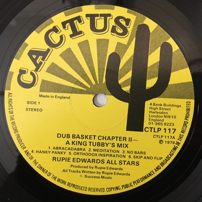 Lot 109 - RUPIE EDWARDS ALL STARS / KING TUBBY - DUB BASKET CHAPTER II - A KING TUBBY'S MIX LP (CTLP 117)